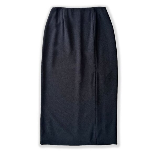 Vintage Dresses & Skirts - ***SOLD*** Vintage 90s Black Office Pencil Midi High Waist Skirt - Classic Style